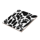 Abstracte Dog Pawprint Tegeltje (Zijkant)
