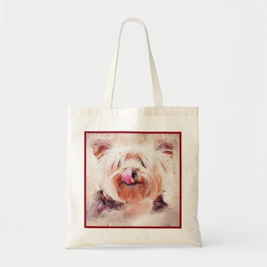 Abstracte Dog Print Canvas tas (Voorkant)