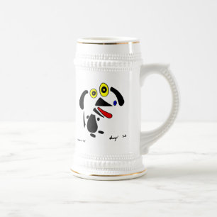 Abstracte Dog Stein Bierpul