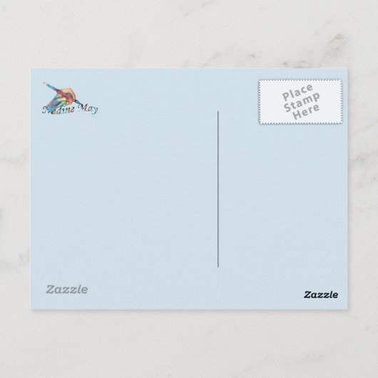 Abstracte dolfijn briefkaart (Achterkant)