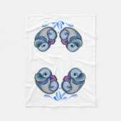 Abstracte dolfijn fleece deken (Voorkant)