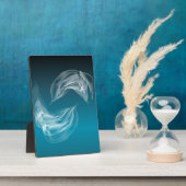 Abstracte Dolfijnen bij het spelen Fotoplaat (Zijkant)