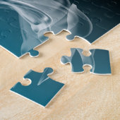 Abstracte Dolfijnen bij het spelen Legpuzzel (Zijkant)