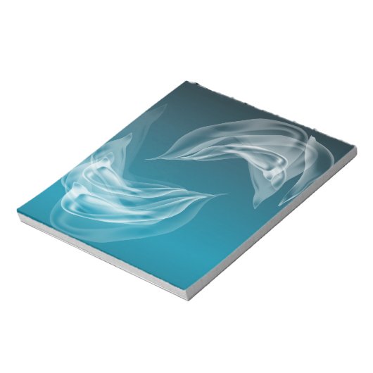 Abstracte Dolfijnen bij het spelen Notitieblok (Gedraaid)