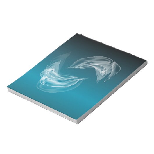 Abstracte Dolfijnen bij het spelen Notitieblok (Gedraaid)