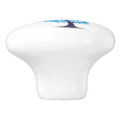 Abstracte Dolphin Ceramic Knob. Keramische Knop (Zijkant)