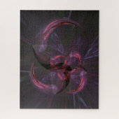 Abstracte donkerbruine fractale kunst legpuzzel (Verticaal)