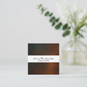 Abstracte donkergrijs vierkante visitekaartje (Staand voorkant)