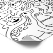 Abstracte doodle Art Poster (Hoek)