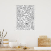 Abstracte doodle Art Poster (Keuken)
