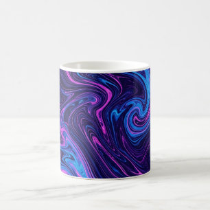 Abstracte door wind geteisterde kosmische paarse k koffiemok