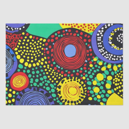 Abstracte dot art 3 tissuepapier (Voorkant)