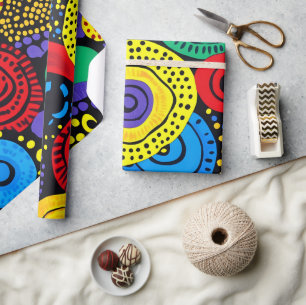 Abstracte dot art 4 cadeaupapier