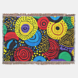 Abstracte dot art 4 deken