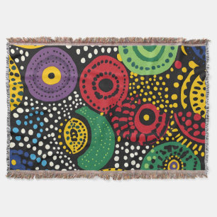 Abstracte dot art 8 deken