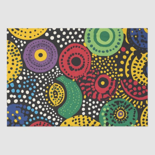 Abstracte dot art 8 tissuepapier (Voorkant)