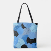 Abstracte Dotty Blue Circles Draagtas (Achterkant)