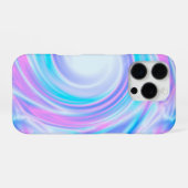 Abstracte draai vloeibare pastel paarse kleuren af iPhone hoesje (Achterkant horizontaal)
