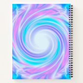 Abstracte draai vloeibare pastel paarse kleuren af notitieboek (Achterkant)