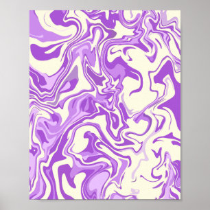 Abstracte Draaiende Marmer in Schakeringen van Paa Poster