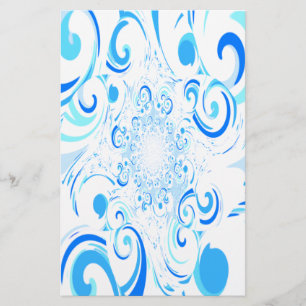 Abstracte draaikolk met volledige kleur briefpapier