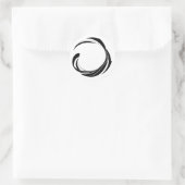 Abstracte Draaikring Ontwerp – gebogen ring kunstw Ronde Sticker (Tas)