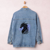 Abstracte Draak, Paarse Waterverf Denim Jacket (Hangar)