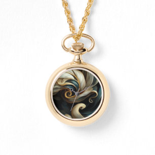 Abstracte draden 4 horloge