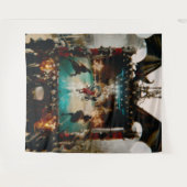 Abstracte Dragon Skull Occult Dark Witchy AI Art Wandkleed (Voorkant (horizontaal))