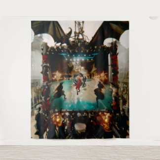 Abstracte Dragon Skull Occult Dark Witchy AI Art Wandkleed