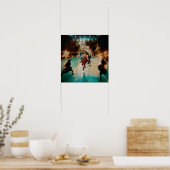 Abstracte Dragon Skull Witchy AI Art Matte Waarde Poster (Keuken)