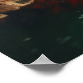 Abstracte Dragon Skull Witchy AI Art Matte Waarde Poster (Hoek)