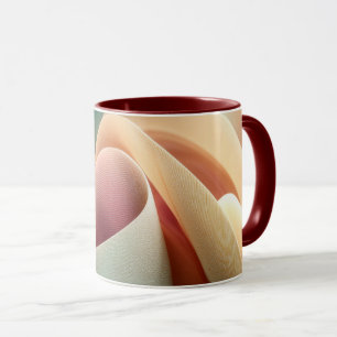 Abstracte Draperie met Pastel Gradiëntstroom Mok