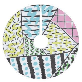 Abstracte drie: handgetekende achtergrondkunst. kerstboom rok