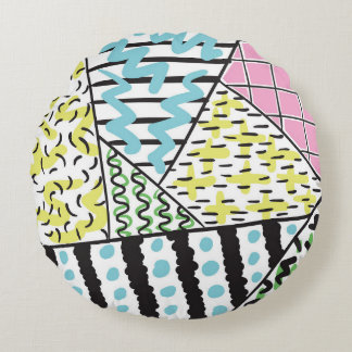 Abstracte drie: handgetekende achtergrondkunst. rond kussen