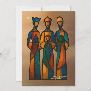 Abstracte Drie Wijzen Feestdagenkaart