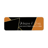 Abstracte driehoek Earthy Terracotta Wedding Label (Voorkant)