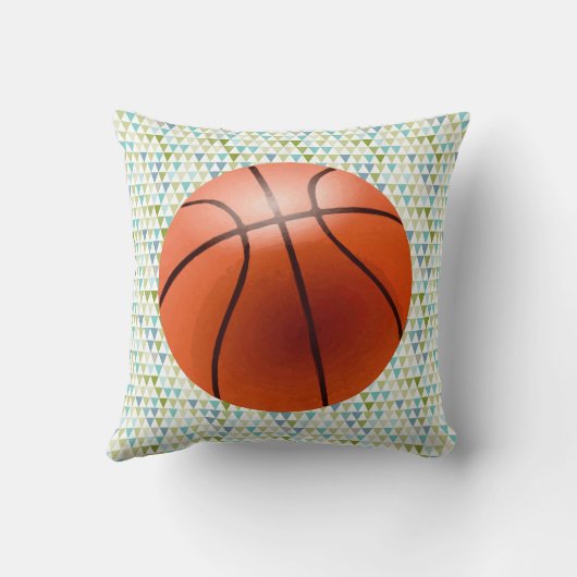 Abstracte driehoek - geboortenrecord voor Basketba Kussen (Achterkant)