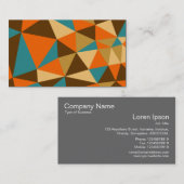 Abstracte driehoek vertragingsstijl 01 visitekaartje (Voorkant / Achterkant)