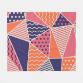 Abstracte driehoeken: geometrische achtergrond fleece deken (Voorkant (Horizontaal))