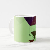 Abstracte driehoeken koffiemok (Voorkant links)