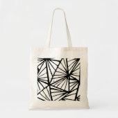 Abstracte driehoeken Lino Print Canvas tas (Voorkant)