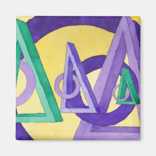 Abstracte driehoeken magneet (Voorkant)