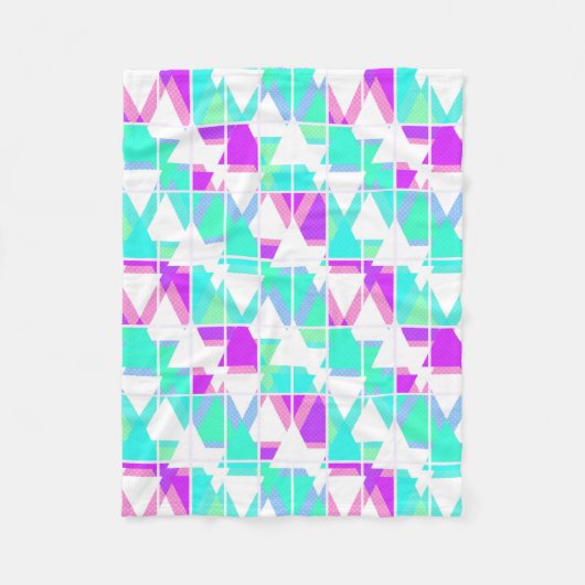Abstracte driehoeken vormen geometrische afdrukpat fleece deken (Voorkant)