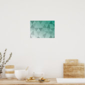 Abstracte Driehoekskunst - Rode Tinten Poster (Keuken)