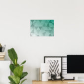 Abstracte Driehoekskunst - Rode Tinten Poster (Thuiskantoor)