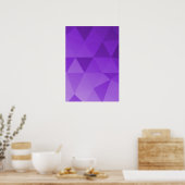 Abstracte Driehoekskunst - Rode Tinten Poster (Keuken)