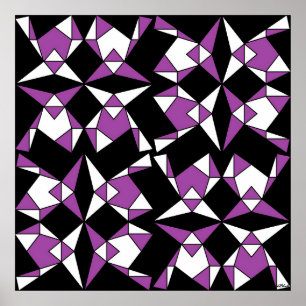 Abstracte Driehoeksmaskerade Poster