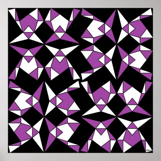 Abstracte Driehoeksmaskerade Poster (Voorkant)