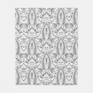 Abstracte driepartijendwars fleece deken
